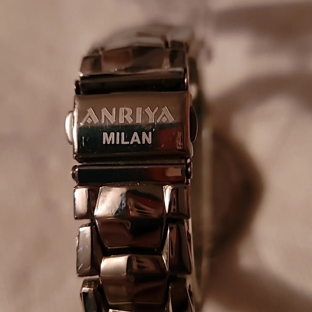 Anrya Milan Mens Silver Watch Black Face 3‎ Decorztove Sub-Dials